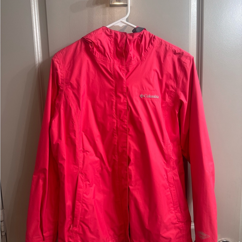 Columbia Pink Arcadia Rain Jacket
